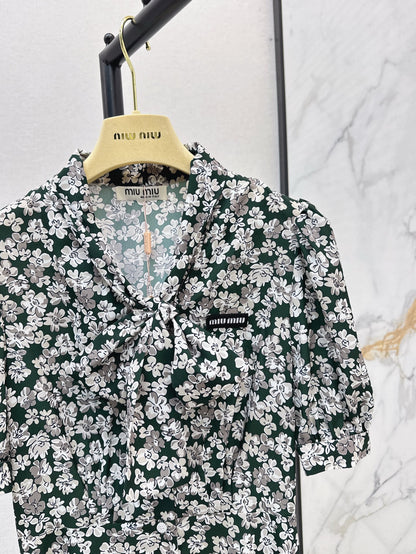 M*u 25ss Floral ribbon dress