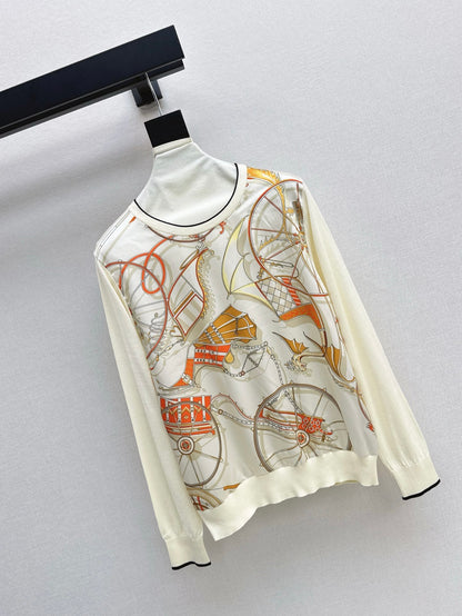 Herm* 25ss long-sleeve twillaine sweater
