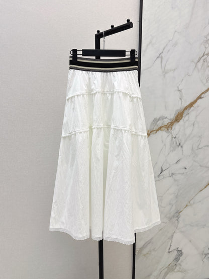 D*r 25ss Logo elastic waist skirt