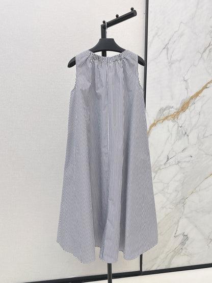 Pra* Striped A-line vest dress
