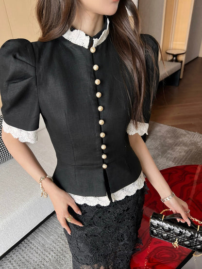 D*r 25ss Puff Sleeve Fitted Jacket