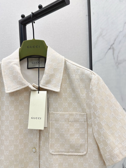 Gu*25ss GG jacquard cropped jacket