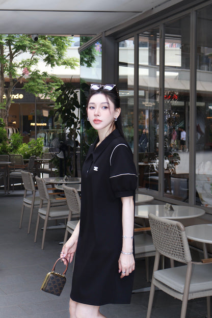 Cel* 25ss embroidered polo dress