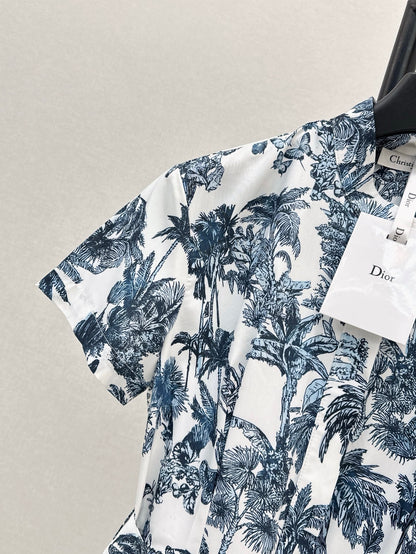 D*r 25ss Printed Mid-Length Flared Dress
