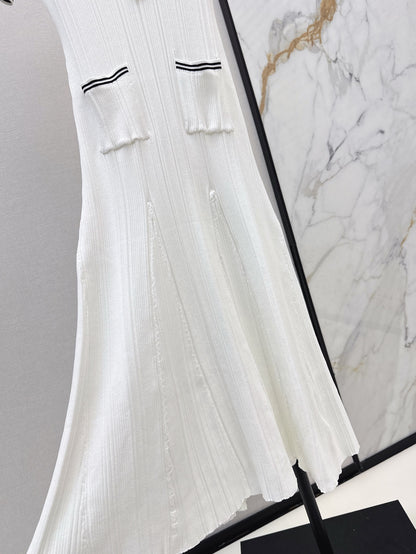 Balm* gold buttons long knit dress