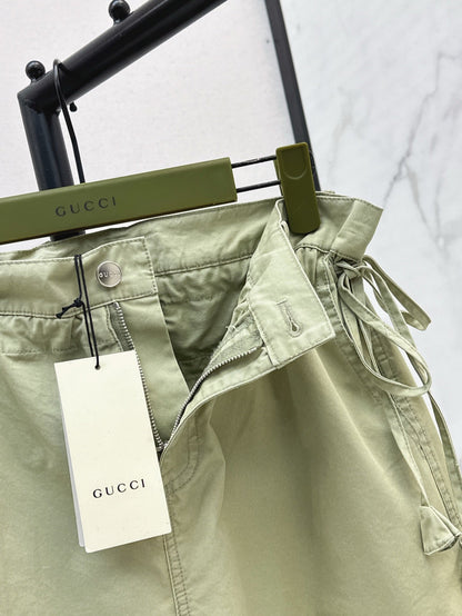 Gu*25ss drawstring high waist shorts