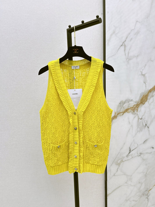C*nel 25ss sleeveless knit cardigan
