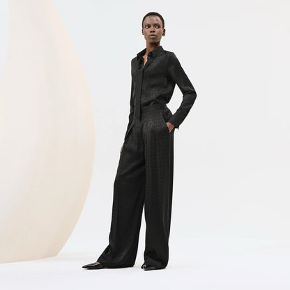 Herm* 25ss printed pleated trousers