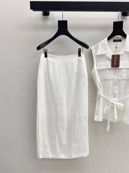 Lor*p 25ss lapel vest and skirt suit