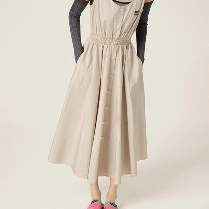 M*u 25ss  buttons sleeveless dress