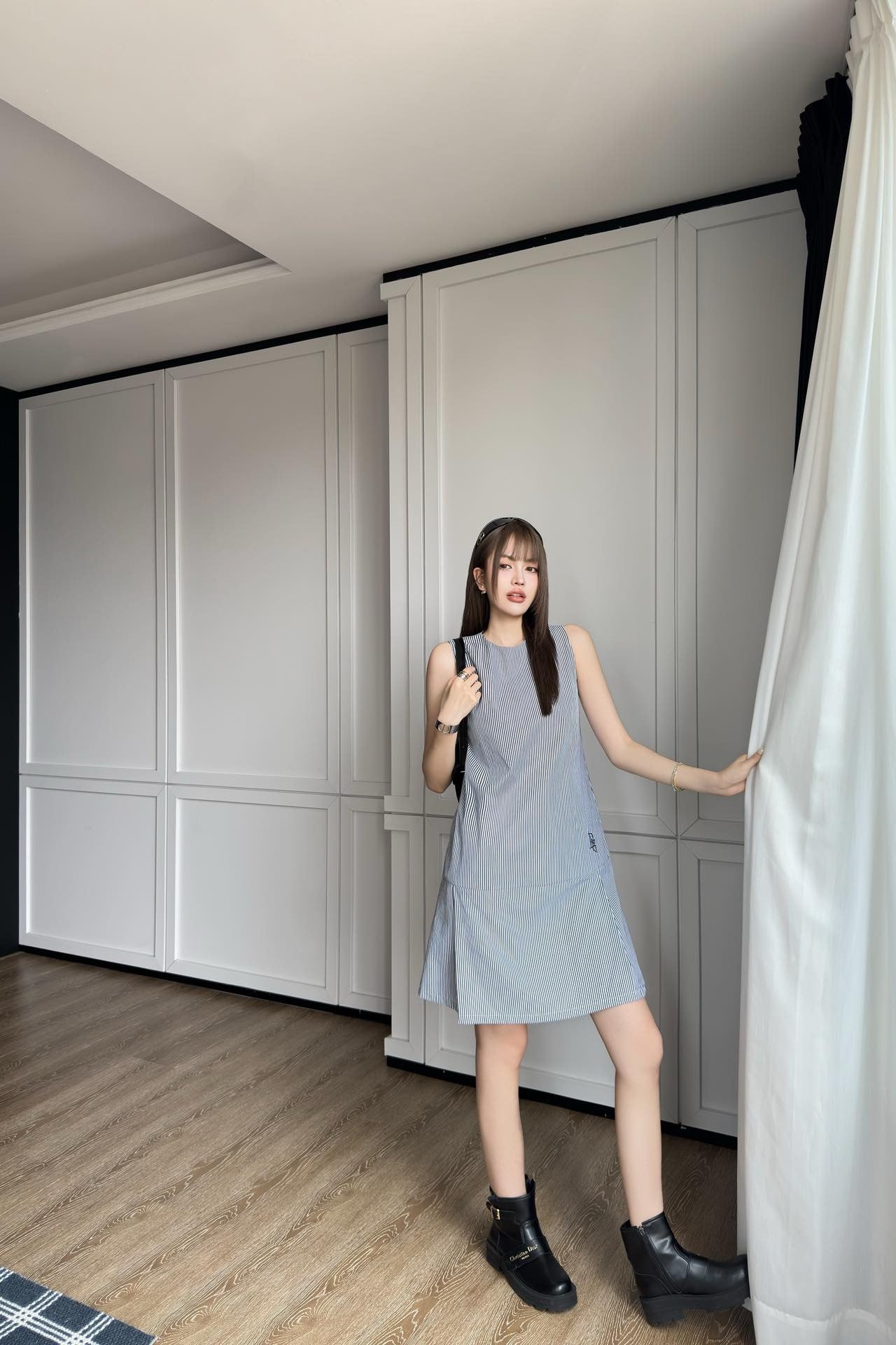 D*r 25ss striped straight dress