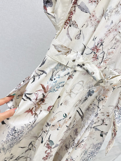 D*r 25ss mid-length belted shirtdress