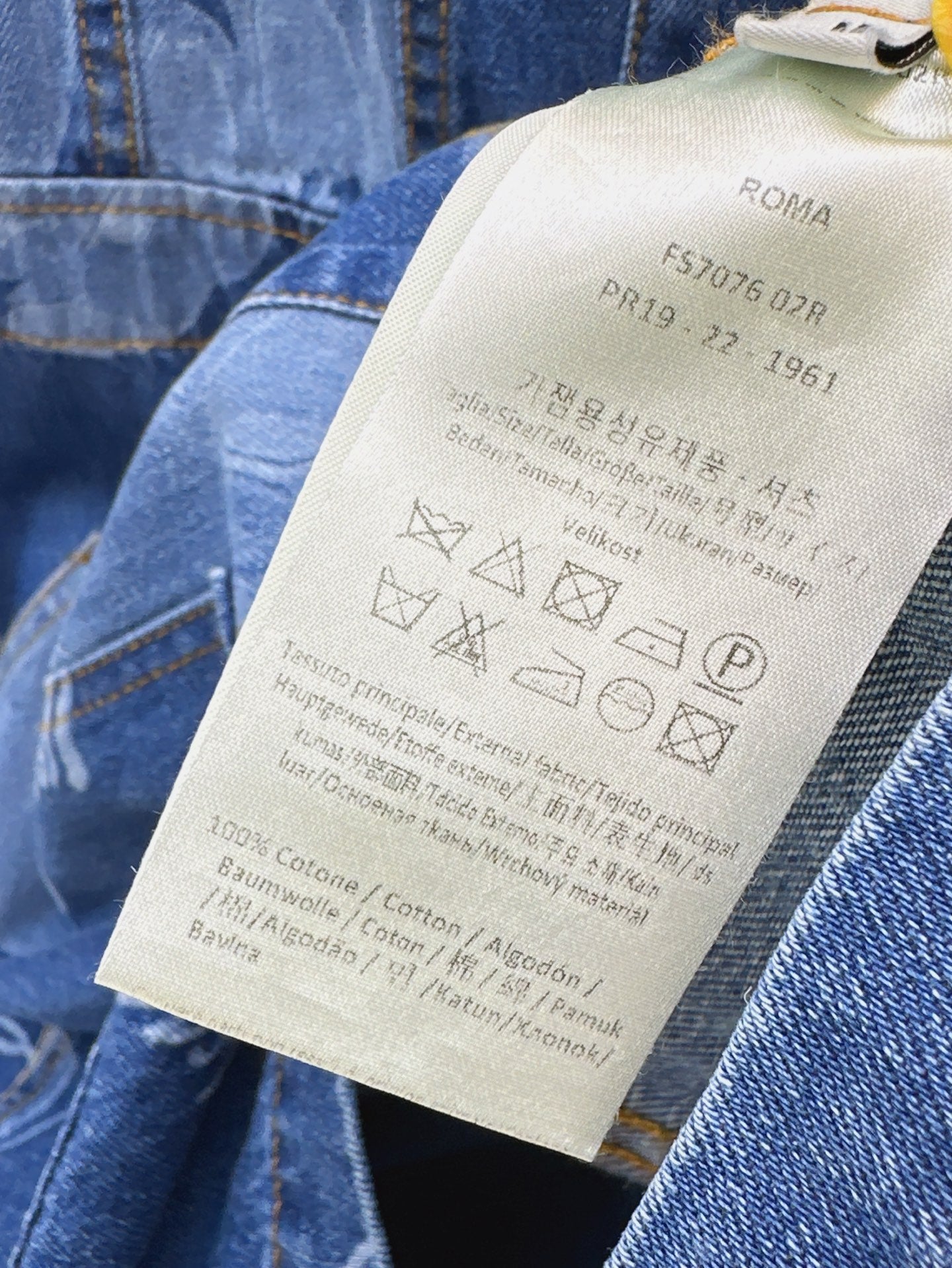 Fd* 25ss floral print denim pants