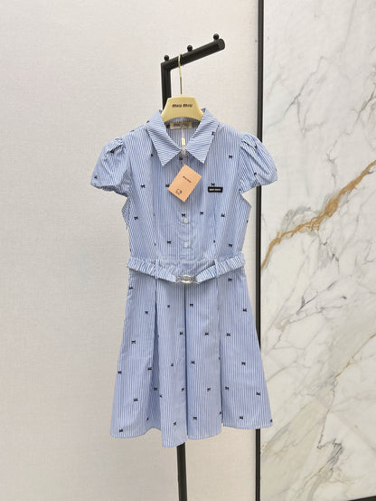 M*u 25ss bow woven belted dress