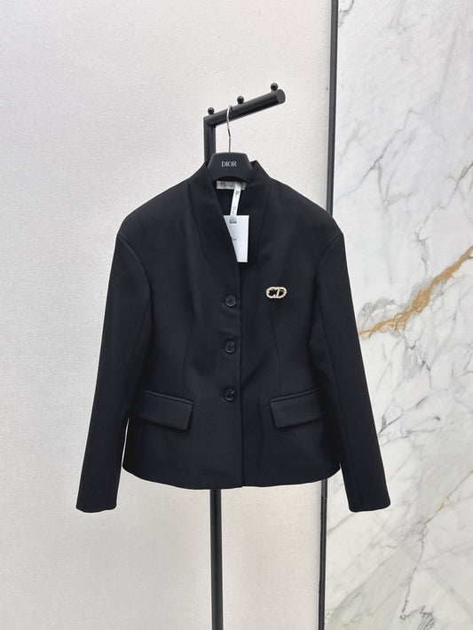 D*r 25ss brooch fitted blazer jacket