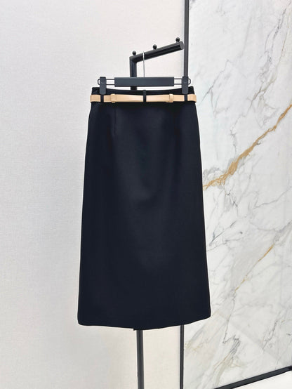 D*r 25ss mid-length belted skirt
