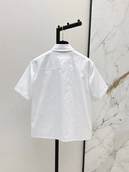 C*nel 25ss embroidered short-sleeve shirt