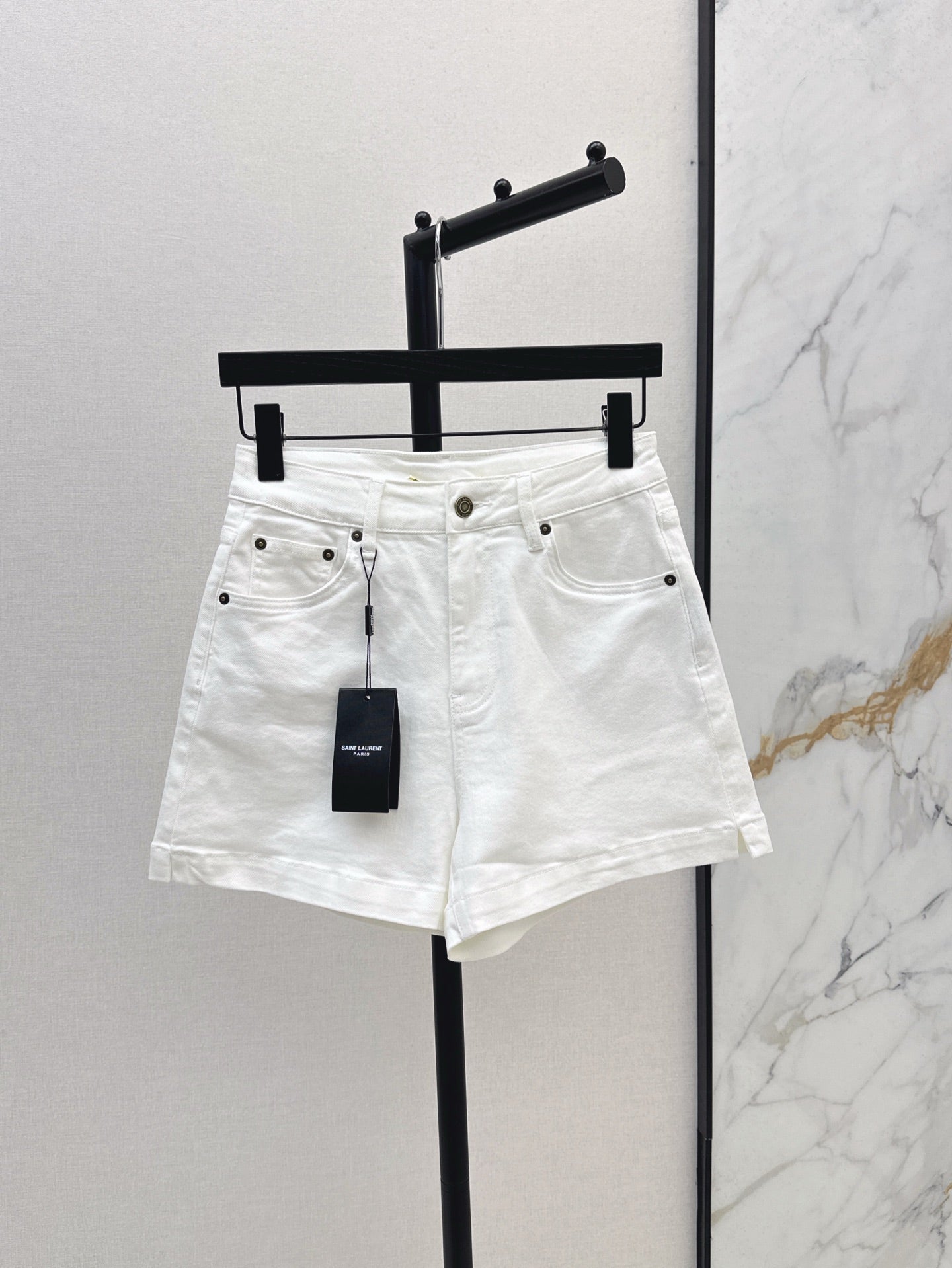 YS* 25ss embroidered denim shorts