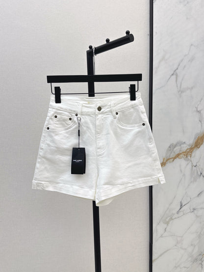 YS* 25ss embroidered denim shorts