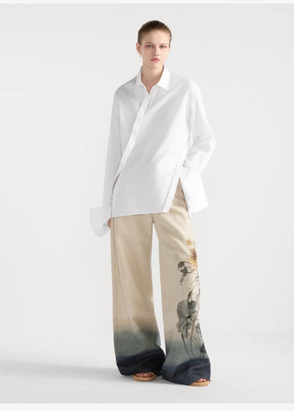 D*r 25ss Oblique buckle shirt