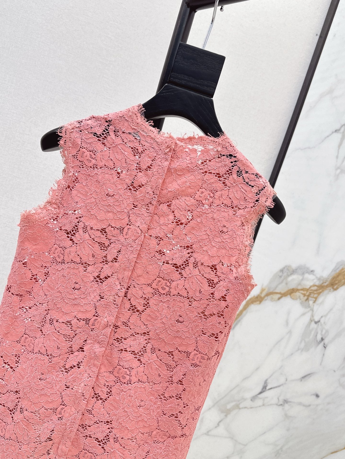 D*Gab 25ss sleeveless floral lace fit A-line dress