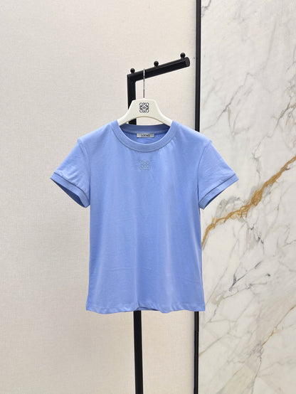 Loe* 25ss lace back cotton t-shirt