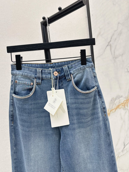 Brune*C 25ss washed denim pants