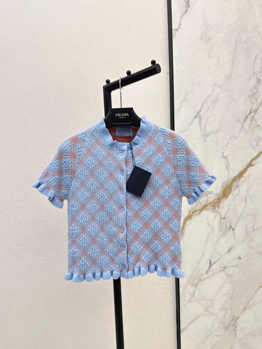 Pra* 25ss pleated hem sweater