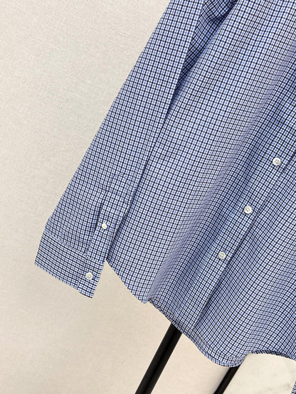 M*u 25ss check cotton poplin shirt