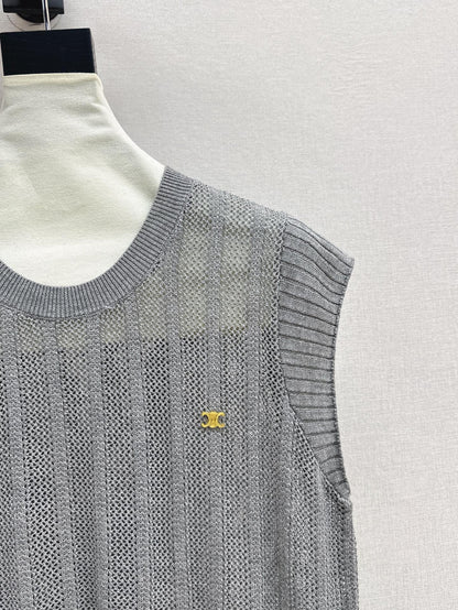 Cel* 25ss lace back sleeveless sweater
