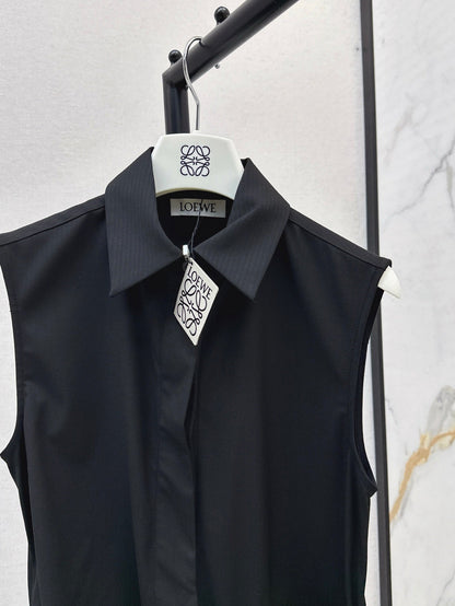 Loe* 25ss Asymmetric draping belted dress