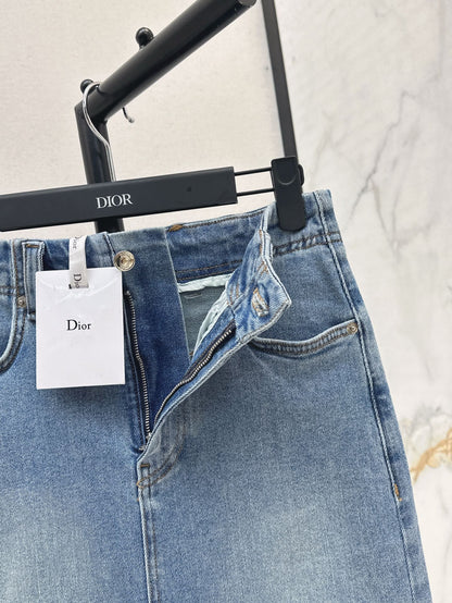 D*r 25ss denim skirt with pocket print