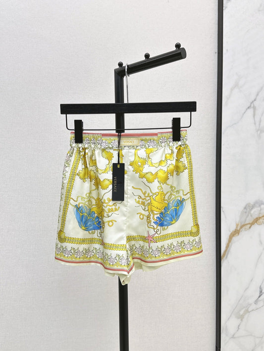 Versa* 25ss Barocco Silk Shorts