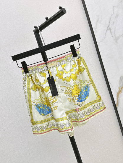 Versa* 25ss Barocco Silk Shorts