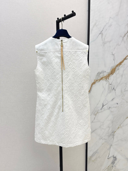 Loui* 25ss monogram jacquard denim dress