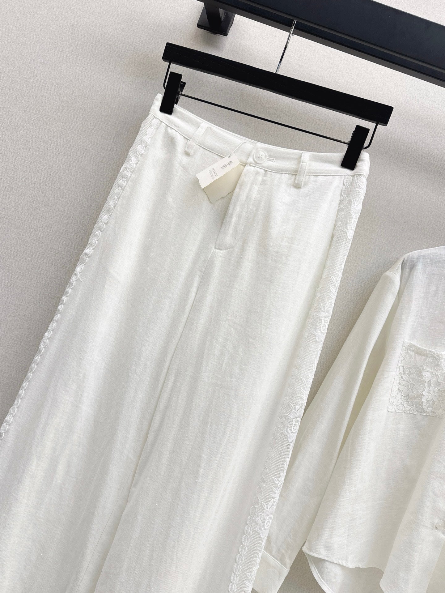 Brune*C 25ss linen lace suit
