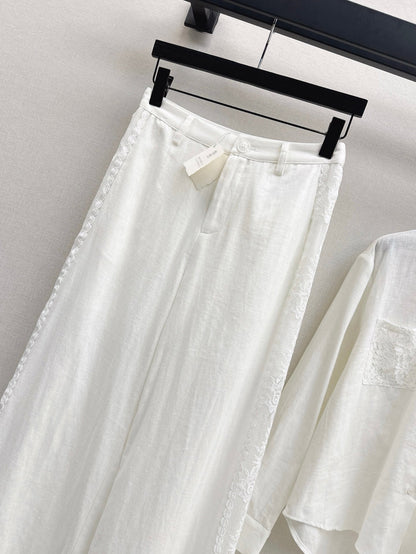 Brune*C 25ss linen lace suit