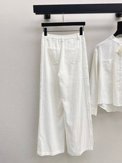 Brune*C 25ss linen lace suit