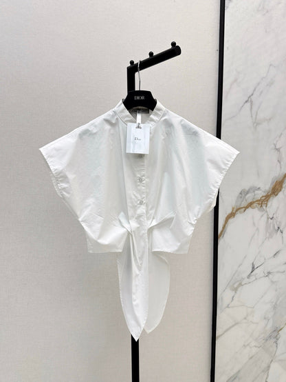 D*r 25ss tied cropped blouse
