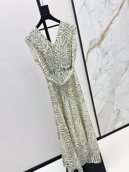 Brune*C V-neck silk long dress