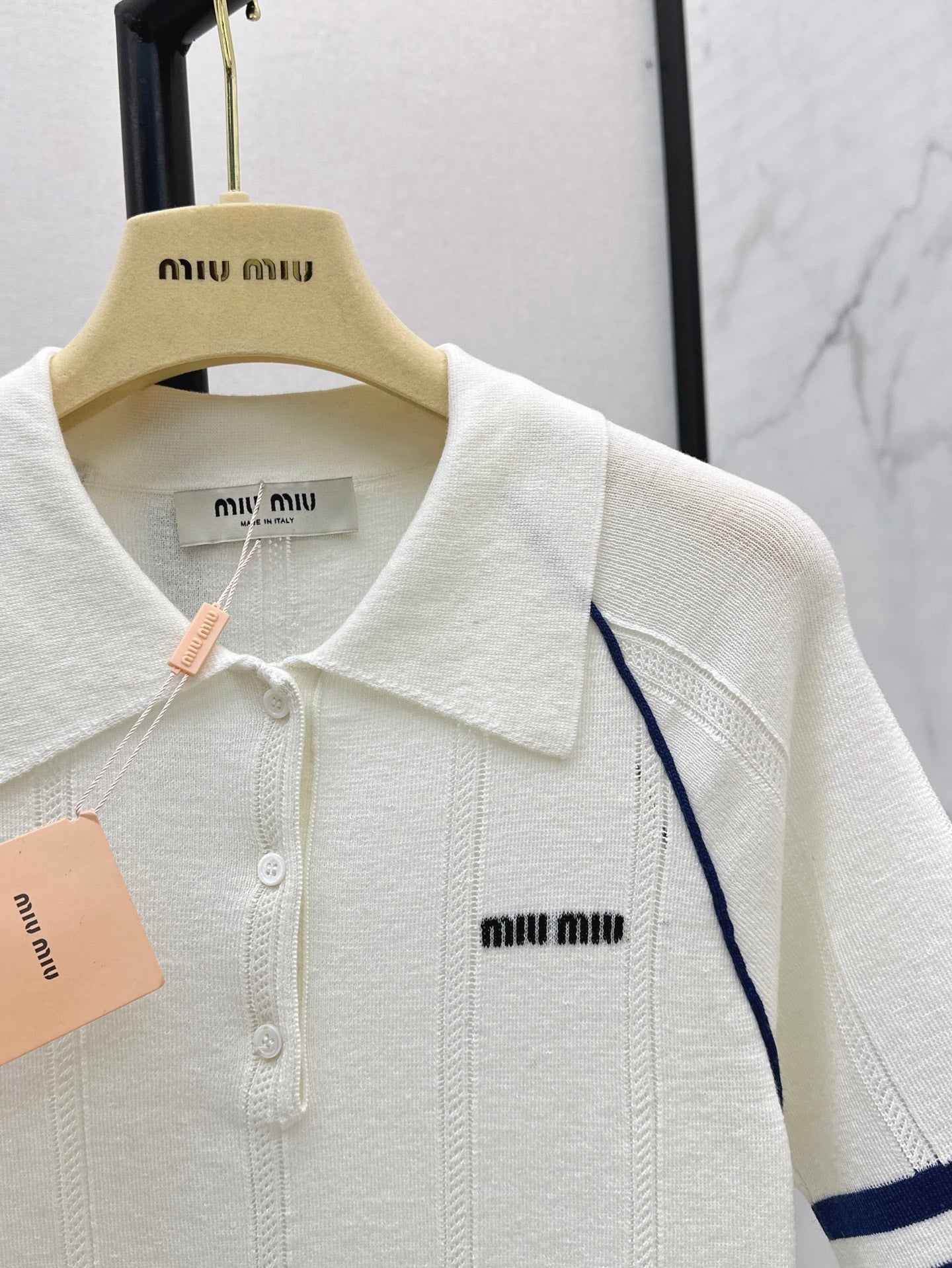 M*u 25ss knit polo shirt