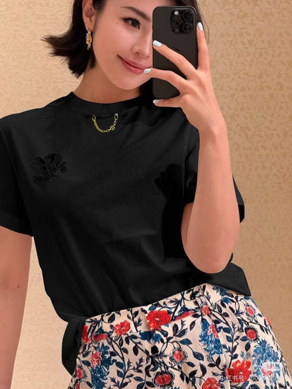 Loui* 25ss embroidered cotton t-shirt