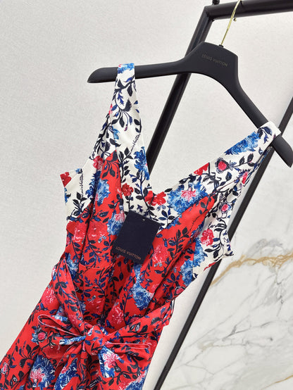 Loui* Floral Vine Godet Dress