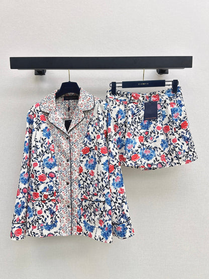 Loui* floral vine pajama shirt