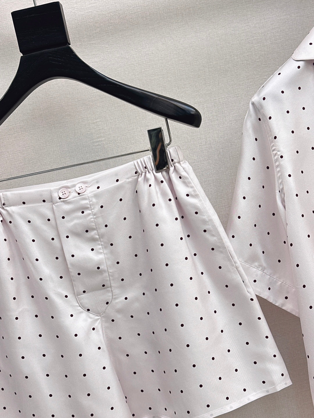 Lor*P new silk pajama shirt and shorts set