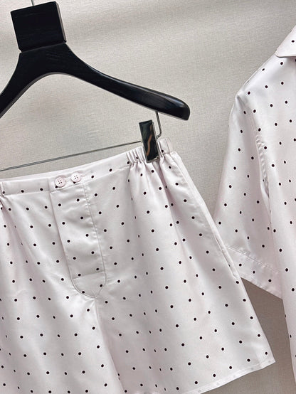 Lor*P new silk pajama shirt and shorts set