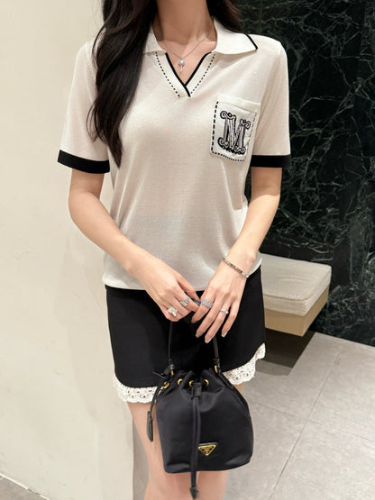 MaxM* knitted polo shirt