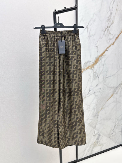 Fd* 25ss FF printed silk pants