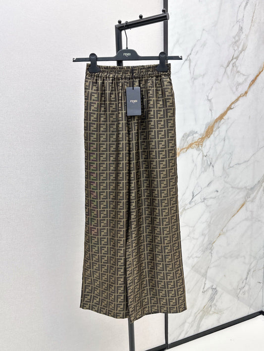 Fd* 25ss FF printed silk pants