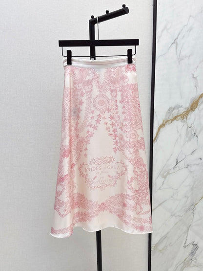 Herm* 25ss silk twill long skirt